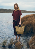 PLNE - Cyme Tote - Textured Smoky Olive