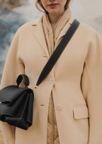 PLNE - Mokki - Textured Black with Ecru Stitching
