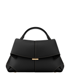 PLNE - Mokki - Textured Black with Ecru Stitching