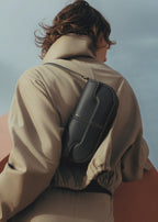 PLNE - Osmo - Smooth Black with Ecru Stitching